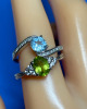 Seven Signed Fashion Rings CZ Enamel Rhinestone - 5