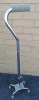 4 Footed Metal Cane with Adjustable Height