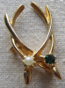 Two Vintage Rhinestone Wishbone Brooches - 5