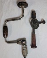 Vintage Stanley Hand Drill & Hand Crank Drill Egg Beater Style