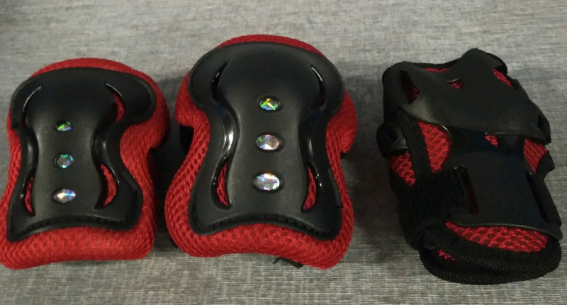 New Rundong 6pack Kids Skating Knee Pads Elbow Pads Set Professional Soft Sponge Protective Gear for Skateboarding