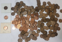 1928 - 1964 Canadian Penny Lot . Majority are 1940s - 1960s . 200+ pennies