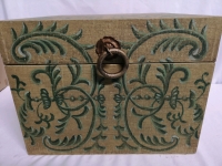 Vintage Decorative Storage Box - 20" Wide & Long and 15.5" Tall