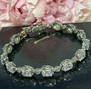 LNT 925 Sterling Lab Created CZ Line Bracelet With SS Clasp