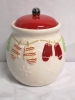 Hallmark Festive Cookie Jar - Mittens - 7.5" tall with Lid