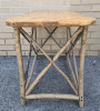 Small Wooden Coffee Table With Base Made Of Sticks ( 31" x 16" x 19.5" ) - 2