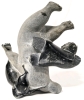 Stunning Large Signed Vintage Soapstone Carving of Man & Husky Fighting a Polar Bear by Pacome Kolaut (Inuit, Iglulik, 1925-1968) | As-Is - 8