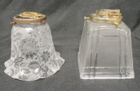 Vintage Pair of Light Covers Glass 4 1/4" Height