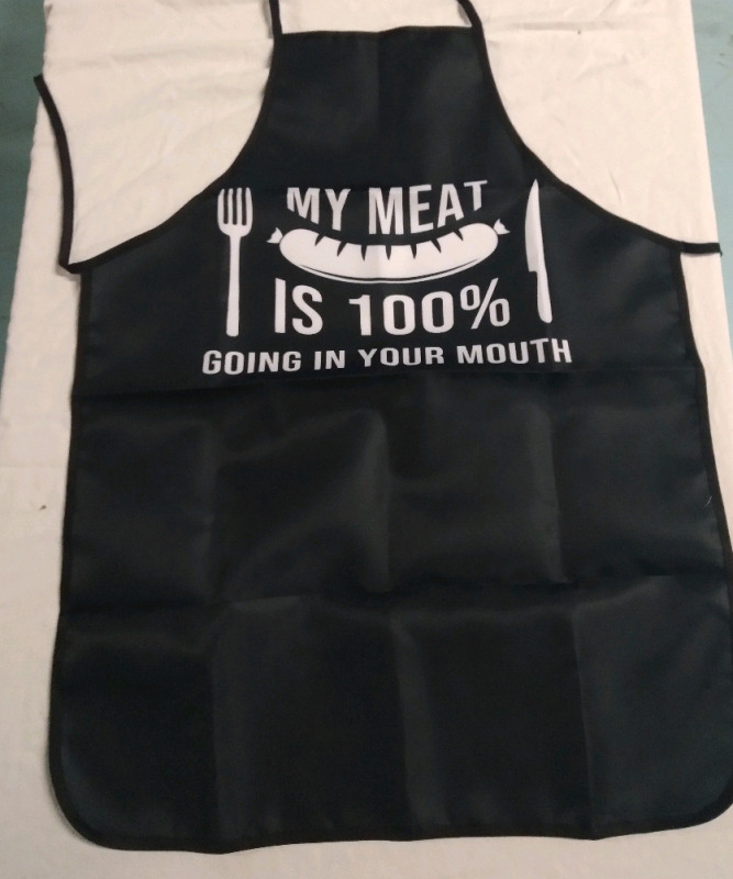 New 33" "My Meat Is 100% going in your mouth" BBQ Apron