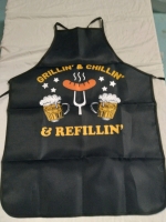 New 32" "Grillin & Chilin & Refillin" BBQ Apron