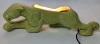 Vintage MCM Stalking Chartreuse Panther Planter Converted to Table Lamp | 14.25" Long x 3.5" Wide x 4.25" Tall - 2