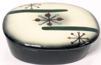 Vintage Chuck-Line Ceramics of California Lidded Trinket Dish #305 | 6" x 4.5" x 2.15" Tall