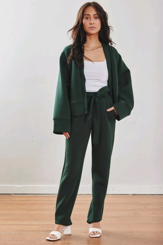 New Size Large | Lezé The Label | Womens Sofia Cardigan - Pine | Retails Over $100!