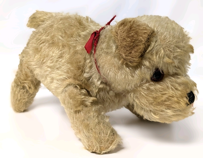 Vintage Parnell's England Alpha Toys Straw-Stuffed Plush Dog | 12" Long x 5" Wide x 7" Tall