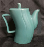 Ceramic Funky Leaning Teapot - 8.5" tall with Lid