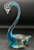 Gorgeous Art Glass Swan Paperweight Figure | 8" Tall