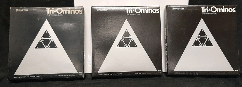 3 Vintage Copies of Tri-Ominos by Pressman