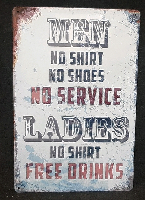 New "No Service" Metal Sign - 12" X 9"