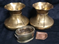 Vintage Brass Lacquered Home Decor Lot