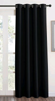 Nicetown 52"×84" Black Blackout Curtain , One (1) Piece - New