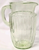 Stellar Vintage Unsigned Anchor Hocking Uranium Glass Pitcher | 8.25" Tall - 2