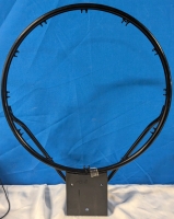 New Basketball Rim. Comes with Net. All accessories Appear to be Present. 18" Rim Diameter.