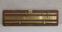 Vintage Dufferin Snooker Wall Mounted Scoreboard Wood Laminated 23 1/2" Long x 7" Tall