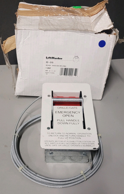 New - LiftMaster Professional Grille / Gate Emergency Open Release Egress Device .