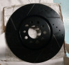 New Brake Disk 13" Slotted and Drilled Ventilated Painted Rotor - 2