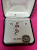 925 Italy Cubic Zirconia Necklace & Earring Set Boxed - 3