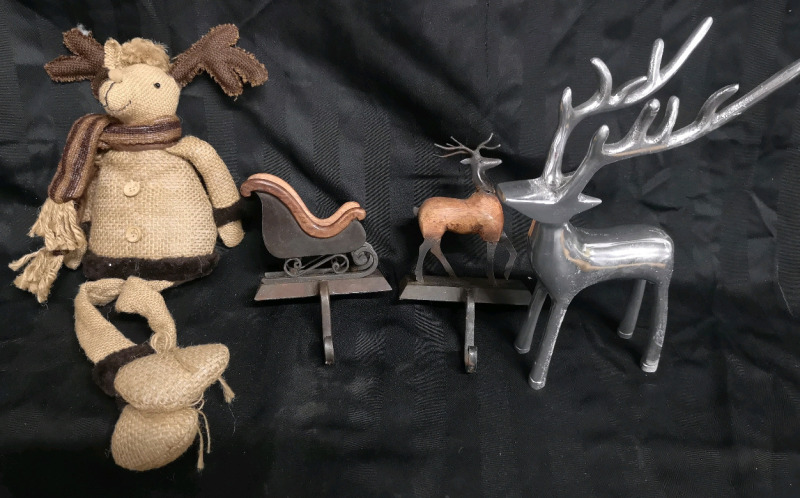 Stocking Hangers + Reindeer Decor