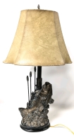 All About That Bass! Fun Black Bass Fishing Table Lamp | 26" Tall