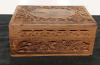 Vintage Carved Wooden Jewellery Box + 2 Small Wooden Boxes - 6