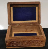 Vintage Carved Wooden Jewellery Box + 2 Small Wooden Boxes - 7