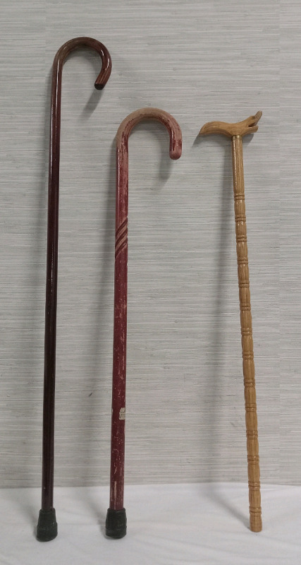 Vintage Walking Canes Lot of 3