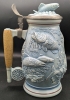 Vintage Avon Handcrafted Fishing Stein | 8.25" Tall