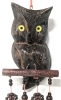 Quirky Vintage Wooden Owl Wind Chimes / Wall Hanging | 17" Long - 2