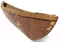 Vintage Small Decorative Birch Bark Canoe | 22" x 5.25" x 3.25" Tall