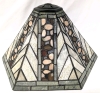 Vintage Hexagonal Stained Glass Light Shade | 14" x 12.5" x 8" Tall - 5