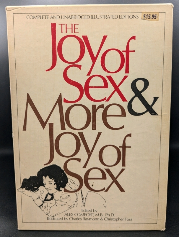 [Adults Only] Vintage 1974 | The Joy of Sex & More Joy of Sex : Complete and Unabridged Illustrated Editions | Softcover Books in Hard Sleeve