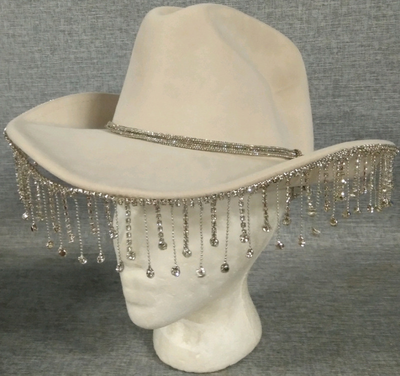 New Keilin Rhinestone-like Female Cowboy Hat