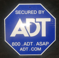 New ADT Metal Sign - 10" X 10"