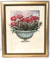 Pretty Framed Floral Art Print with Gilded Gold Frame | 19.5" x 23.2"