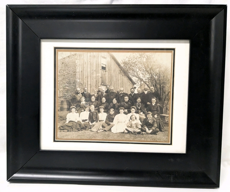 Adopt Some Ancestors! Framed & Matted Sepia Tone Old Family Photograph | 18" x 15" Frame / 9.5" x 6.25" Photo