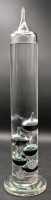 TfA7 Glass 5-Measurement Galileo Thermometer with Green Fluid Filled Balls | 13.75" Tall