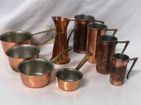 2 Sets Vintage Copper Dry Ingredient Measuring Cups +