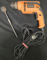 Rigid 6.5 Amp ⅜ In Corded Drill/Driver With 1/&frac12; Drill Bit * Tested & Working *