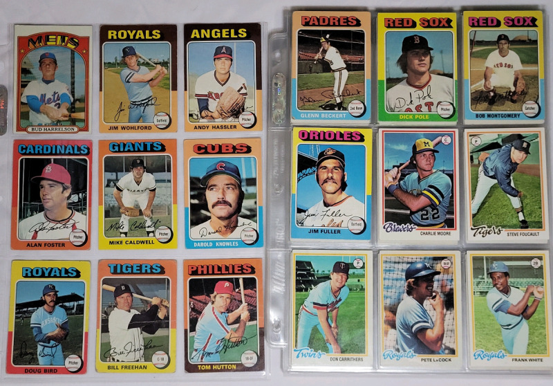 1972 - 1991 Topps MLB Baseball Trading Card Singles . 120 Cards , No Doubles