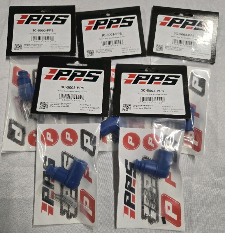 5 New PPS | Spark Plug Resistor Boots 90 Deg | For Kawasaki Jet Ski / Watercraft & Marine Heavy Duty | Part # 3C-5003-PPS * Vendor Lot Retails For $170 ÷ 5 = 34 Each *