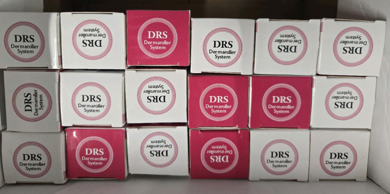 18 New Boxed | 0.25mm 530 Needle Pink Derma Rollers * Vendor Lot Retails For $167.22 ÷ 18 = $9.29 Each